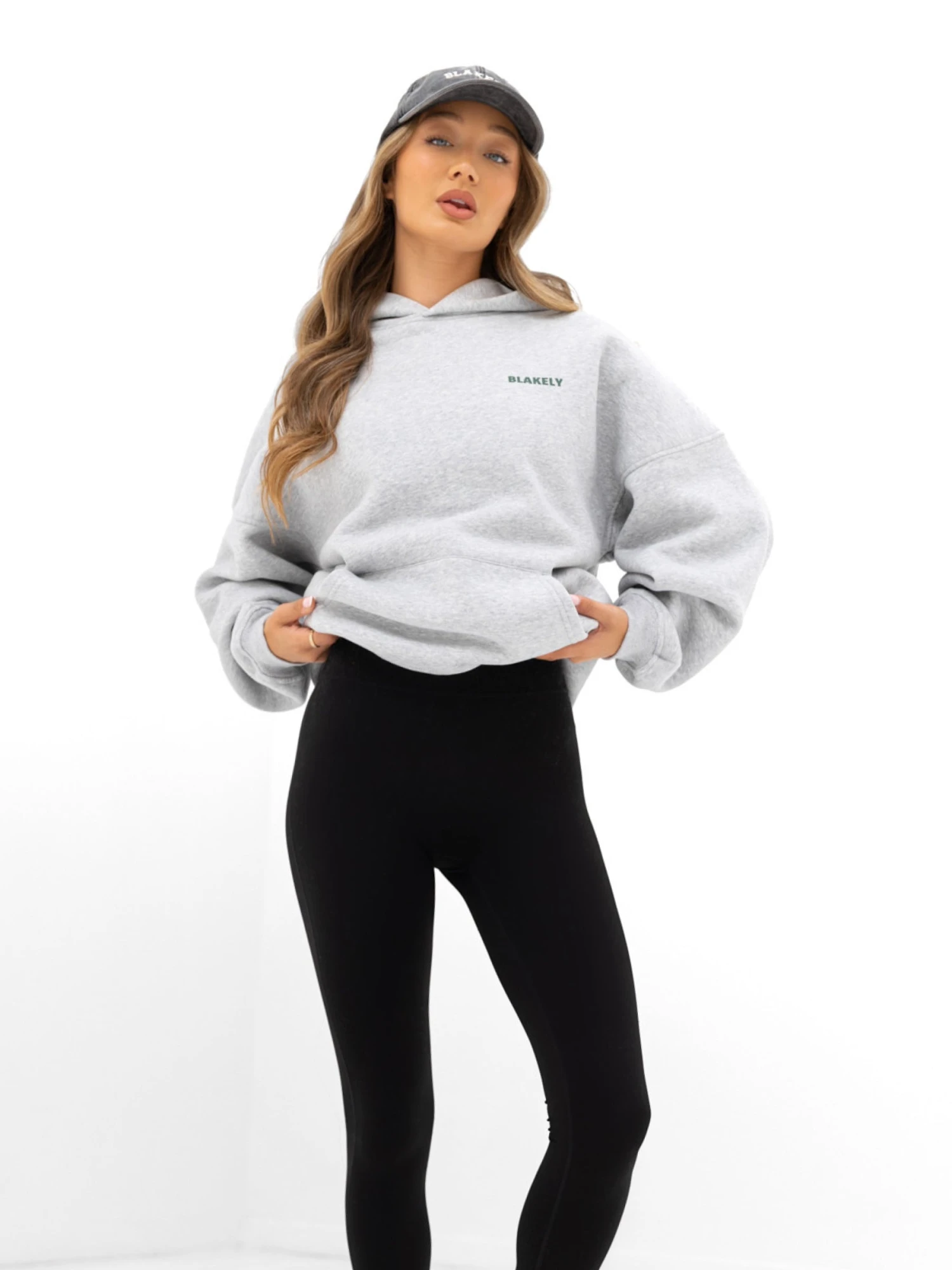 Amelie Oversized Hoodie - Marl Grey 2 Amelie Oversized Hoodie - Marl Grey - Image 2