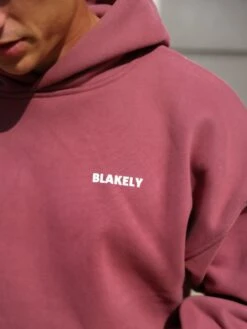 Arlo Relaxed Hoodie - Dark Pink -Blakely Clothing Store 2016OMPINK03D