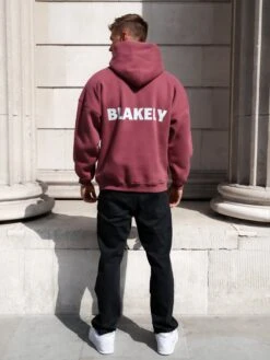 Arlo Relaxed Hoodie - Dark Pink -Blakely Clothing Store 2016OMPINK06D