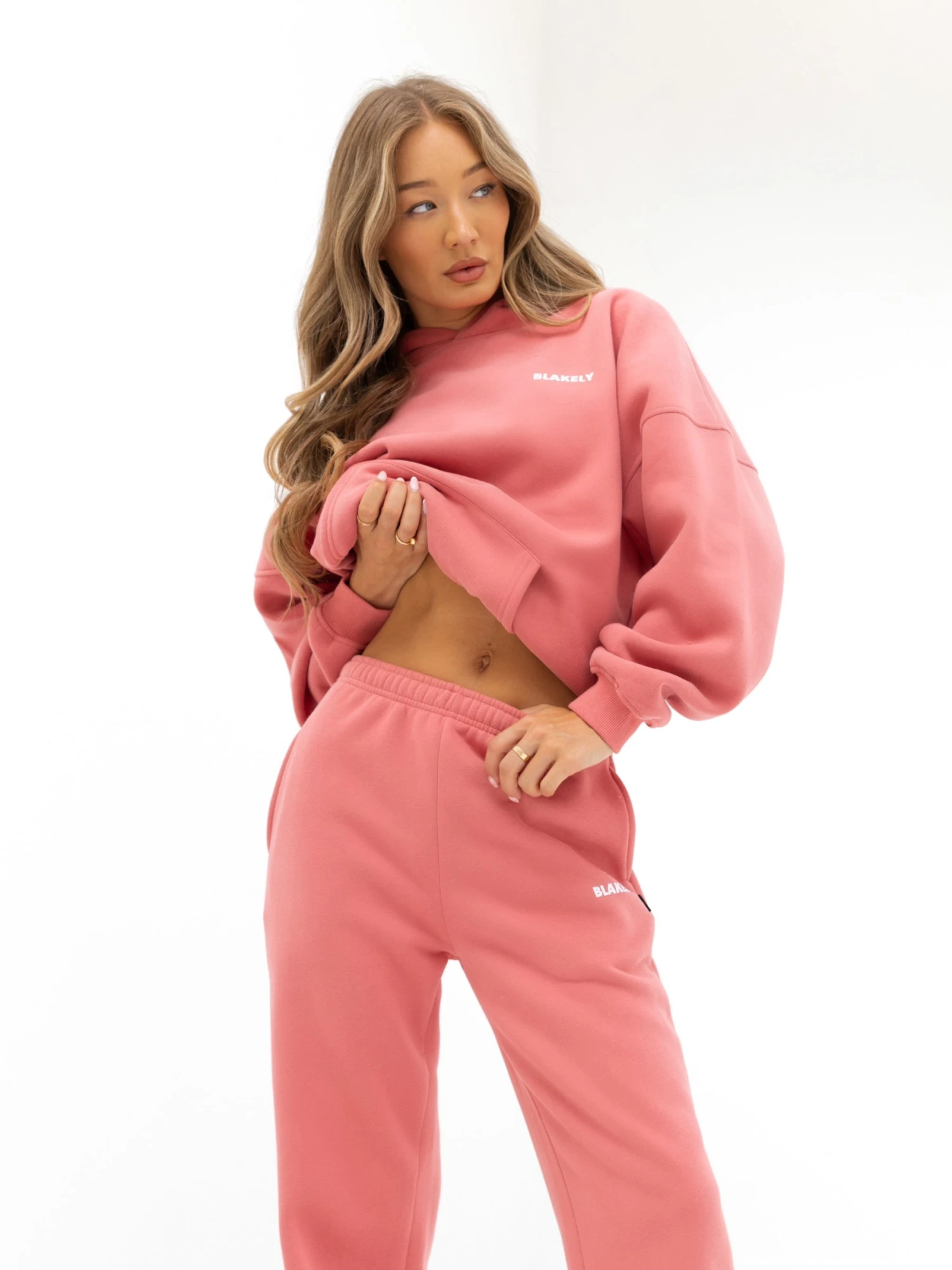 Amelie Oversized Hoodie - Sunrise Coral 2 Amelie Oversized Hoodie - Sunrise Coral - Image 2