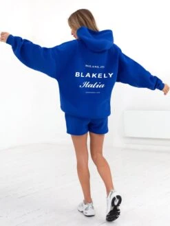 Italia Oversized Hoodie - Cobalt Blue -Blakely Clothing Store 201BWBLUE 02D