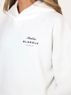 Italia Oversized Hoodie - Flat White -Blakely Clothing Store 201BWWhite 01D
