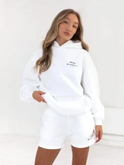 Italia Oversized Hoodie - Flat White -Blakely Clothing Store 201BWWhite 03D