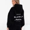 Italia Oversized Hoodie - Black