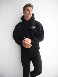 Vita Relaxed Hoodie - Black -Blakely Clothing Store 201IMBlack 03D