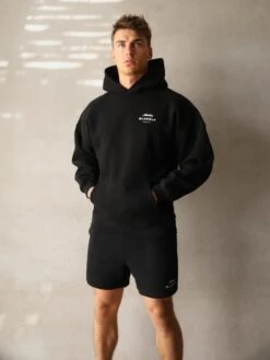 Italia Relaxed Hoodie - Black -Blakely Clothing Store 201MBBlack 03D