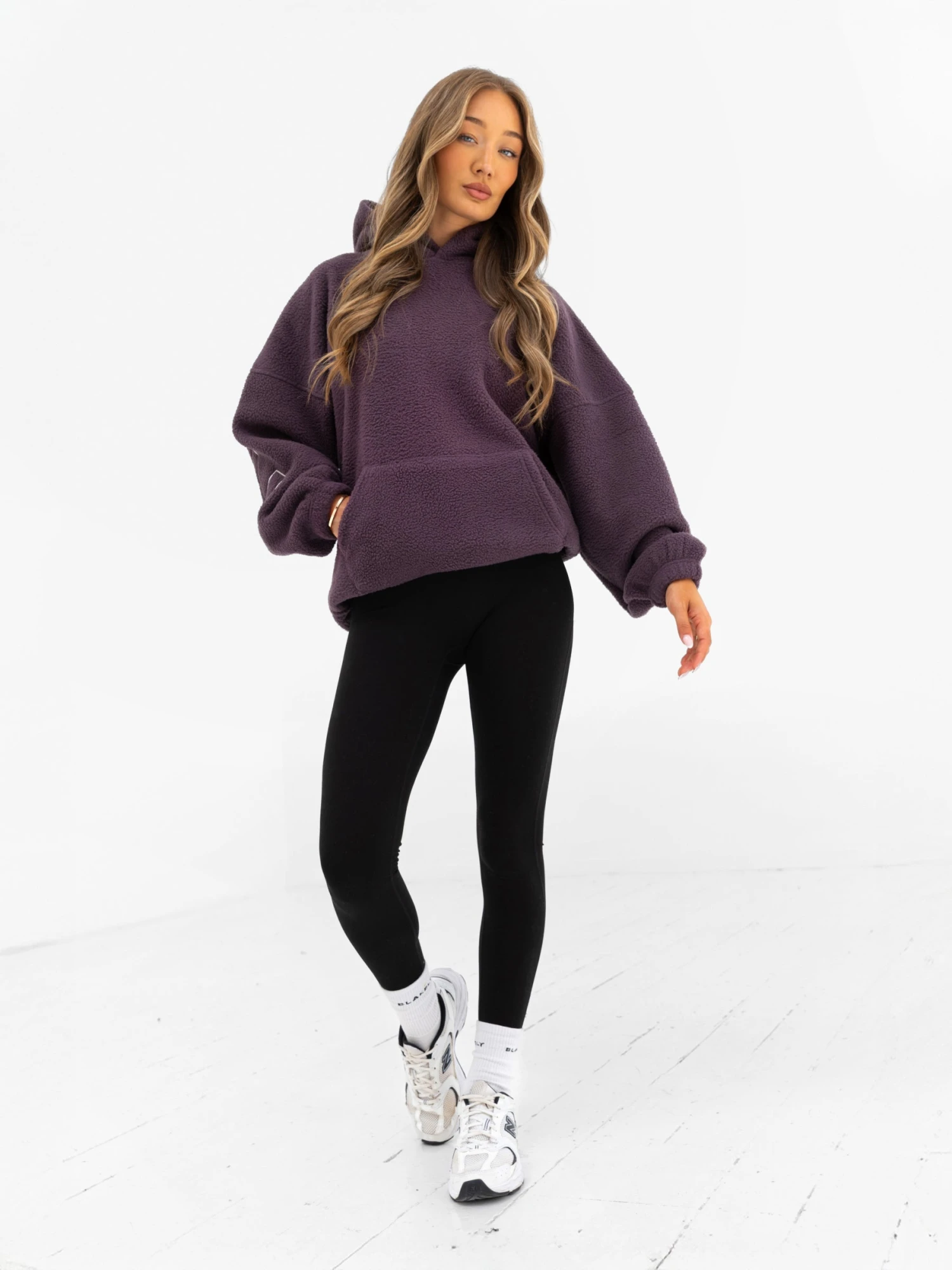 Borg Isabel Oversized Hoodie - Plum 6 Borg Isabel Oversized Hoodie - Plum - Image 6