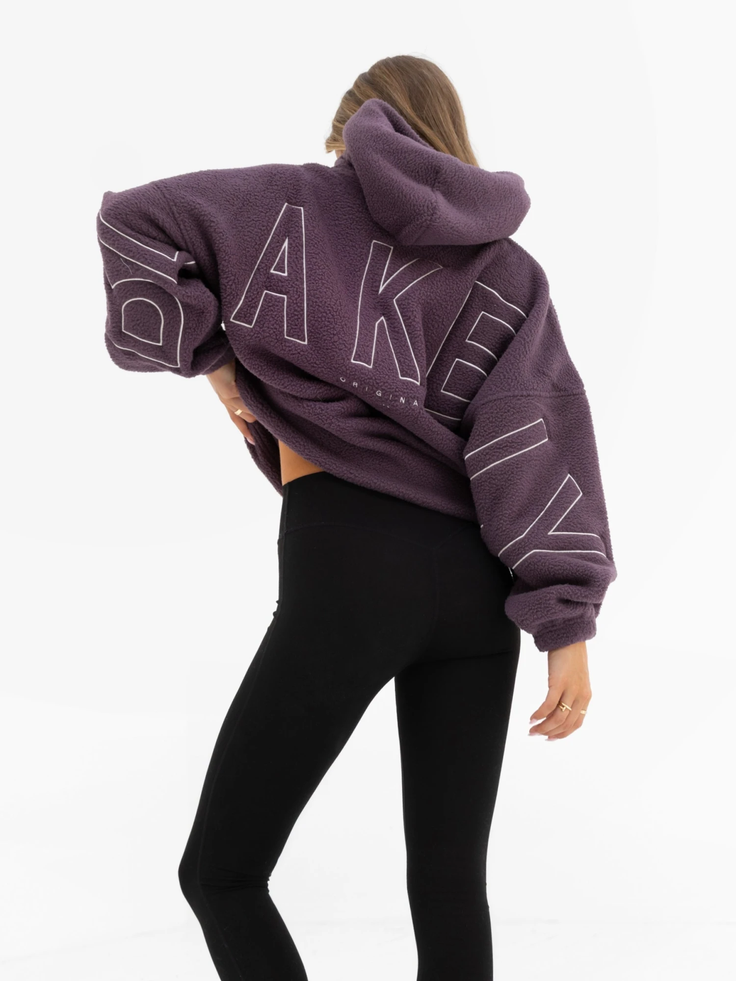 Borg Isabel Oversized Hoodie - Plum 3 Borg Isabel Oversized Hoodie - Plum - Image 3