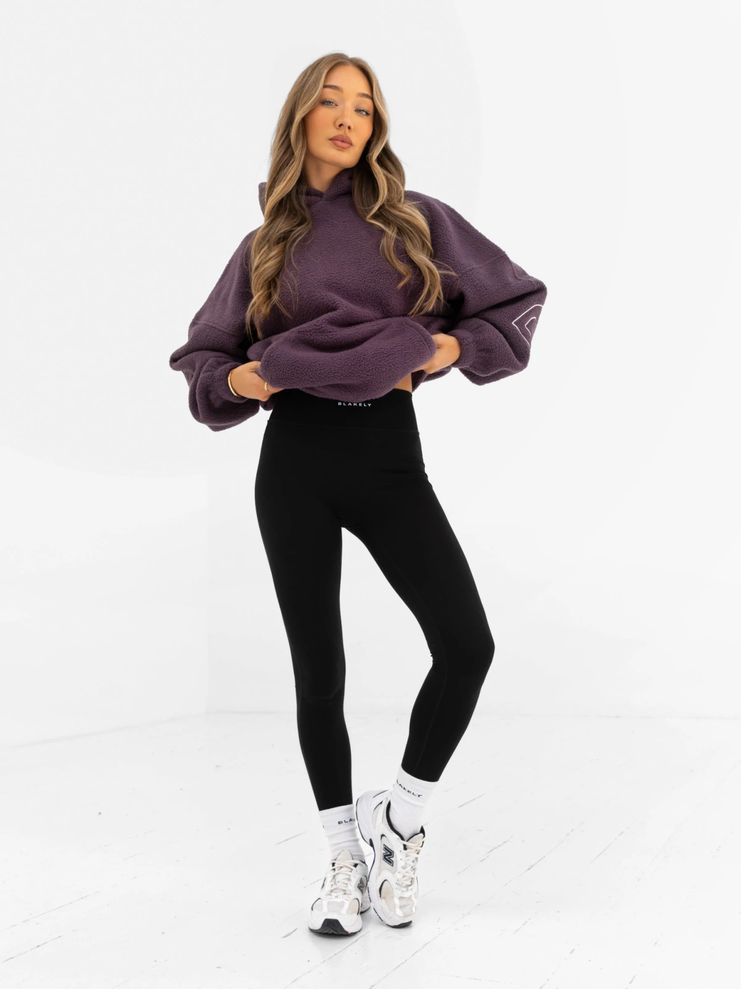 Borg Isabel Oversized Hoodie - Plum 4 Borg Isabel Oversized Hoodie - Plum - Image 4