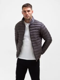Lucas Lightweight Puffer Jacket - Charcoal 8 Lucas Lightweight Puffer Jacket - Charcoal -Blakely Clothing Store 2039Charcoal 05D
