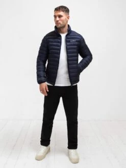 Lucas Lightweight Puffer Jacket - Navy -Blakely Clothing Store 2039Navy 03D