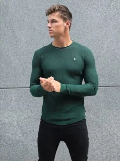 Mason Knit Jumper - Dark Green