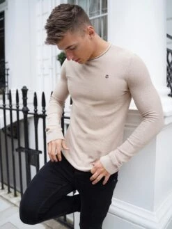 Mason Knit Jumper - Beige -Blakely Clothing Store 2041TanD 3 6d173a06 3853 4fa9 be33 40908d28a179