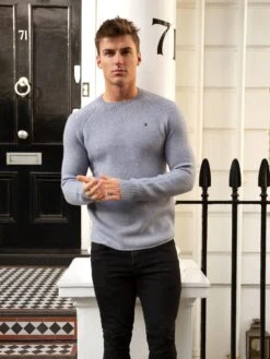 Yardley Knit Jumper - Light Blue 13 Yardley Knit Jumper - Light Blue -Blakely Clothing Store 2042LightBlue 02D