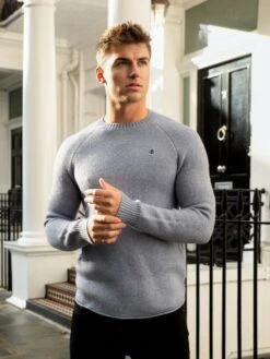 Yardley Knit Jumper - Light Blue 9 Yardley Knit Jumper - Light Blue -Blakely Clothing Store 2042LightBlue 07D