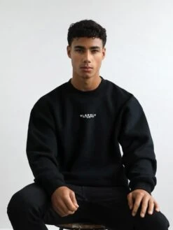 Statement Relaxed Jumper - Black -Blakely Clothing Store 2045TBlack01D