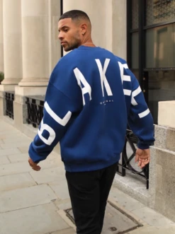 Idris Oversized Jumper - Midnight Blue -Blakely Clothing Store 2046A NAVY 03