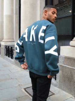 Idris Oversized Jumper - Teal Green -Blakely Clothing Store 2046A TEAL 03