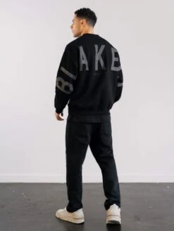 Tonal Idris Oversized Jumper - Black -Blakely Clothing Store 2046TBLACKD 2