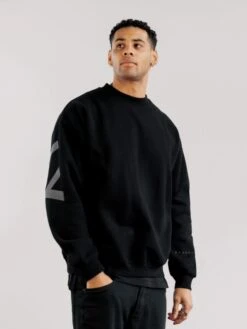 Tonal Idris Oversized Jumper - Black -Blakely Clothing Store 2046TBLACKD