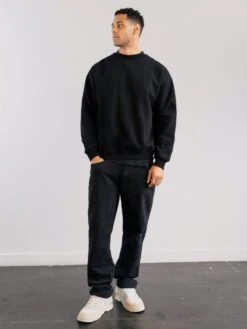 Tonal Idris Oversized Jumper - Black -Blakely Clothing Store 2046TBLACKD 5