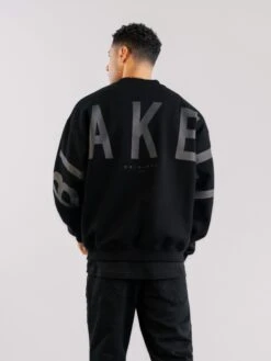 Tonal Idris Oversized Jumper - Black