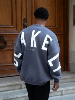 Idris Oversized Jumper - Blue -Blakely Clothing Store 2046blueeD