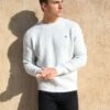 Burford Knit Jumper - Marl White -Blakely Clothing Store 2075 MARLWHITE NEWLEAD
