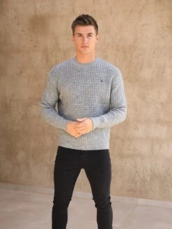 Burford Knit Jumper - Grey -Blakely Clothing Store 2075Grey 04D