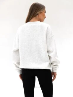 Sami Oversized Jumper - Marl White -Blakely Clothing Store 215IWMARLWHITED 2