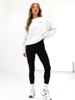 Sami Oversized Jumper - Marl White -Blakely Clothing Store 215IWMARLWHITED
