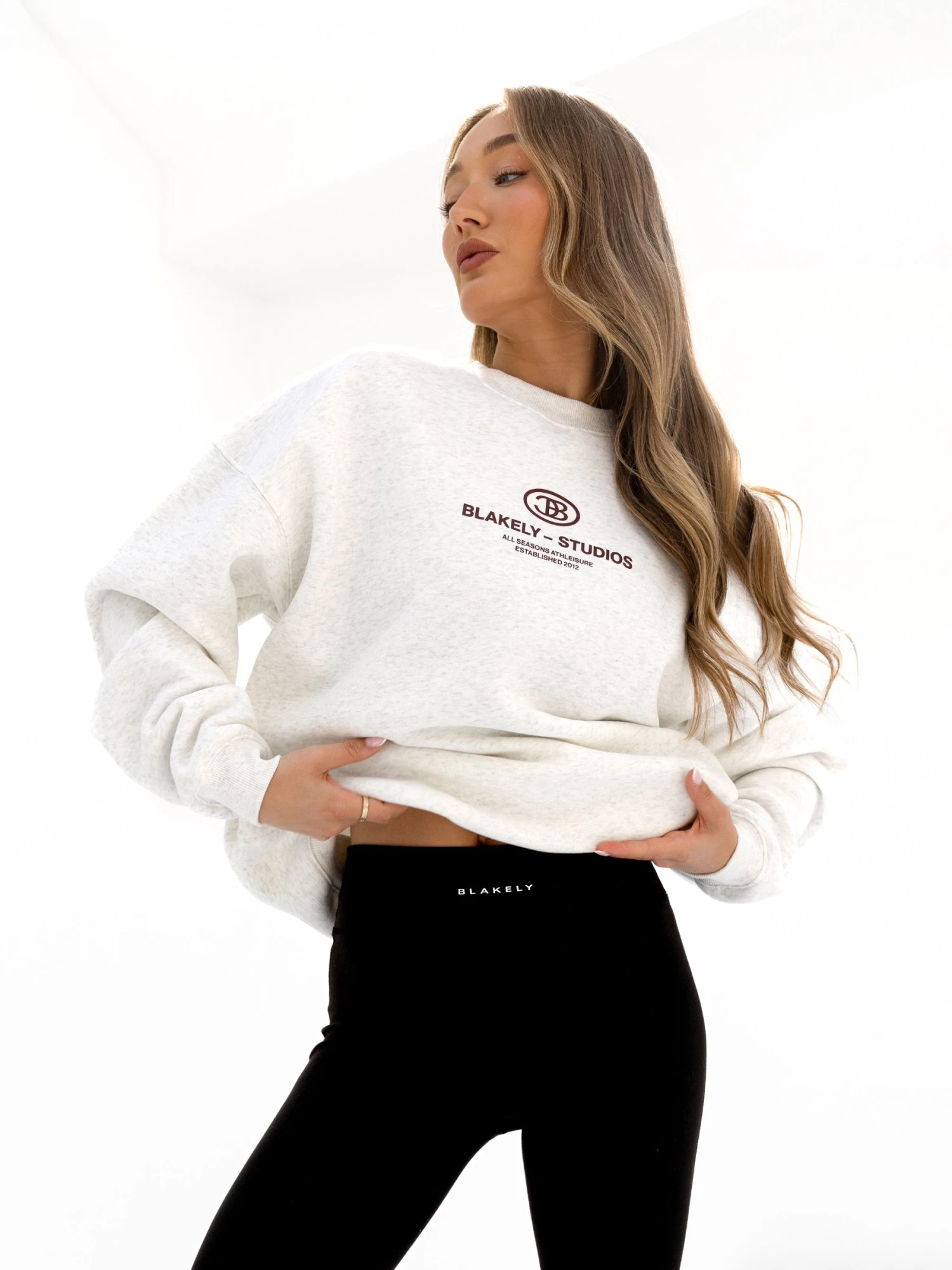 Madison Oversized Jumper - Marl White 5 Madison Oversized Jumper - Marl White - Image 5
