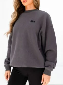 Olivia Oversized Jumper - Charcoal -Blakely Clothing Store 2160TCHARCOAL03D