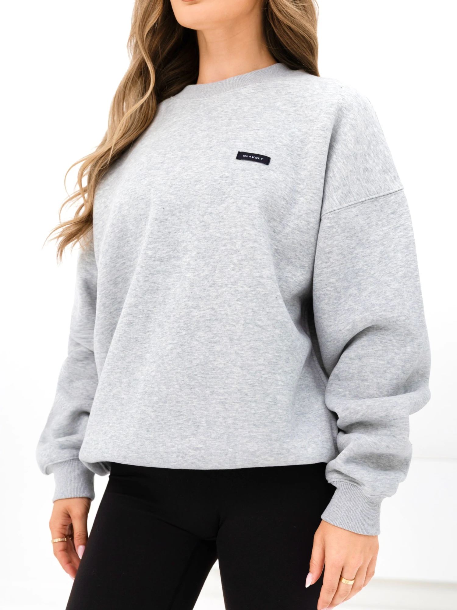 Olivia Oversized Jumper - Marl Grey 5 Olivia Oversized Jumper - Marl Grey - Image 5