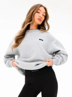 Olivia Oversized Jumper - Marl Grey