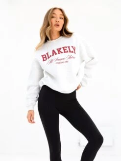 Melrose Oversized Jumper - Marl White -Blakely Clothing Store 216AMARLWHITE02D
