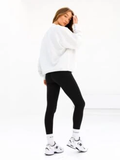 Melrose Oversized Jumper - Marl White -Blakely Clothing Store 216AMARLWHITE03D