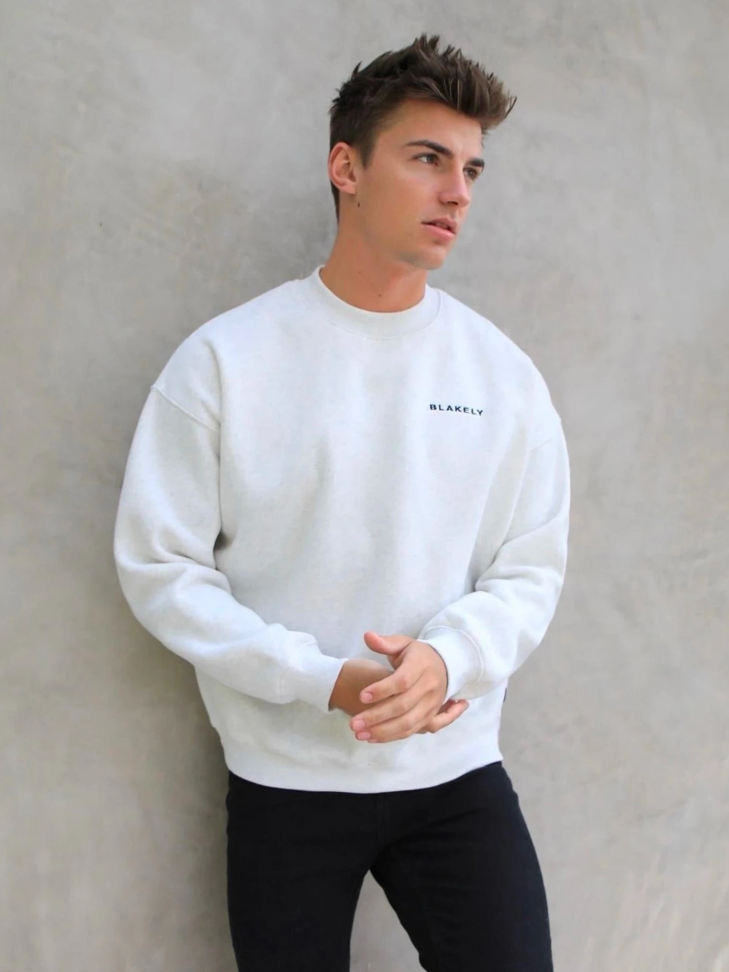 Series Relaxed Jumper - Marl White 3 Series Relaxed Jumper - Marl White - Image 3