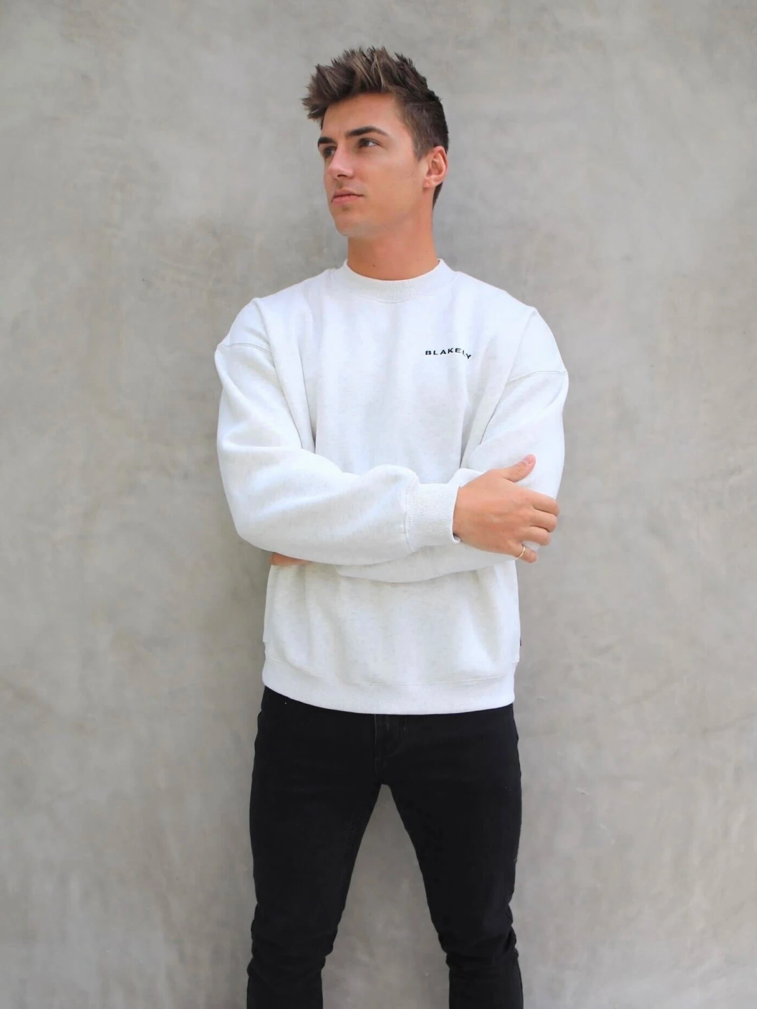 Series Relaxed Jumper - Marl White 4 Series Relaxed Jumper - Marl White - Image 4