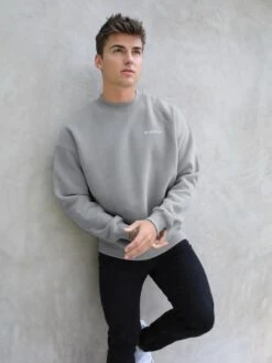 Series Relaxed Jumper - Stone Grey -Blakely Clothing Store 216AMStonegrey 03D