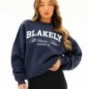 Melrose Oversized Jumper - True Navy -Blakely Clothing Store 216ANAVY06LEADD