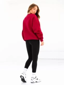 Melrose Oversized Jumper - Cherry Red -Blakely Clothing Store 216ARED04D