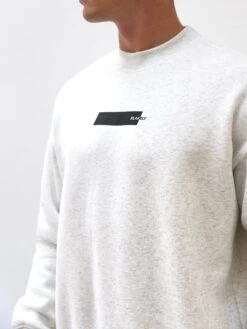 Kobe Italic Relaxed Jumper - Marl White 8 Kobe Italic Relaxed Jumper - Marl White -Blakely Clothing Store 216BIMARLJUMP05D