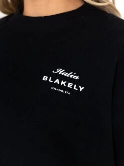 Italia Oversized Jumper - Black 11 Italia Oversized Jumper - Black -Blakely Clothing Store 216BWBlack 02D