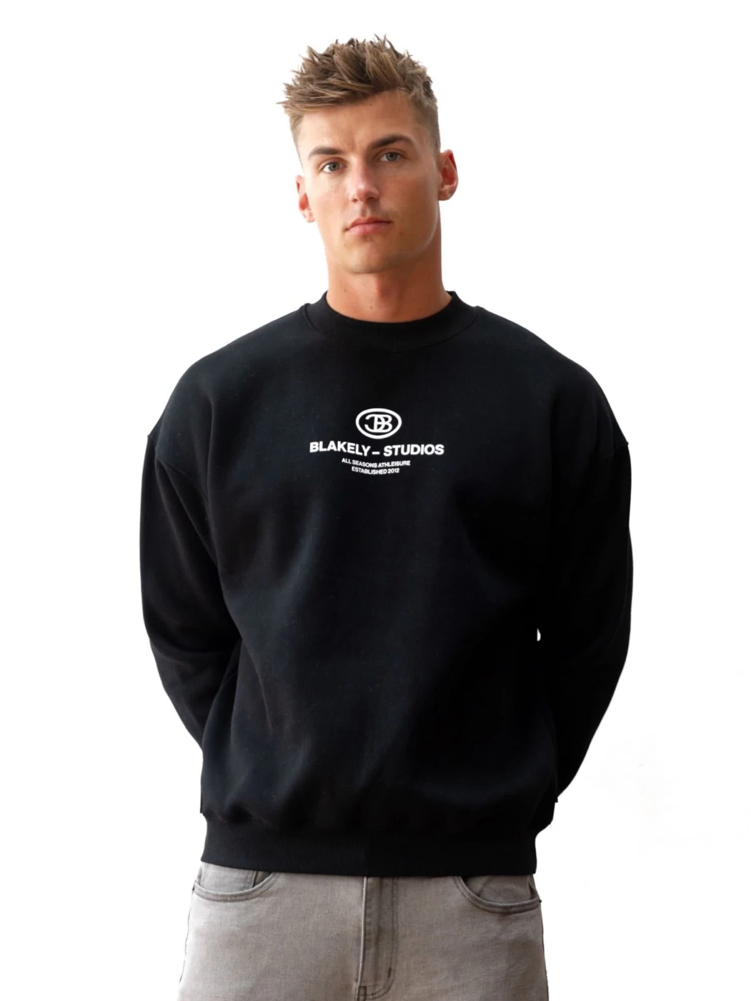 Mercer Relaxed Jumper - Black 1 Mercer Relaxed Jumper - Black