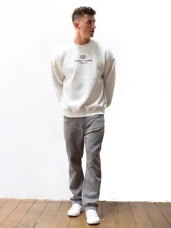 Mercer Relaxed Jumper - Marl White -Blakely Clothing Store 216IMMARLWHITE03D