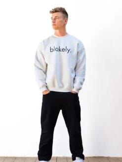 Logo Relaxed Jumper - Marl White -Blakely Clothing Store 216IMMARLWHITED 1