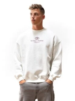 Mercer Relaxed Jumper - Marl White
