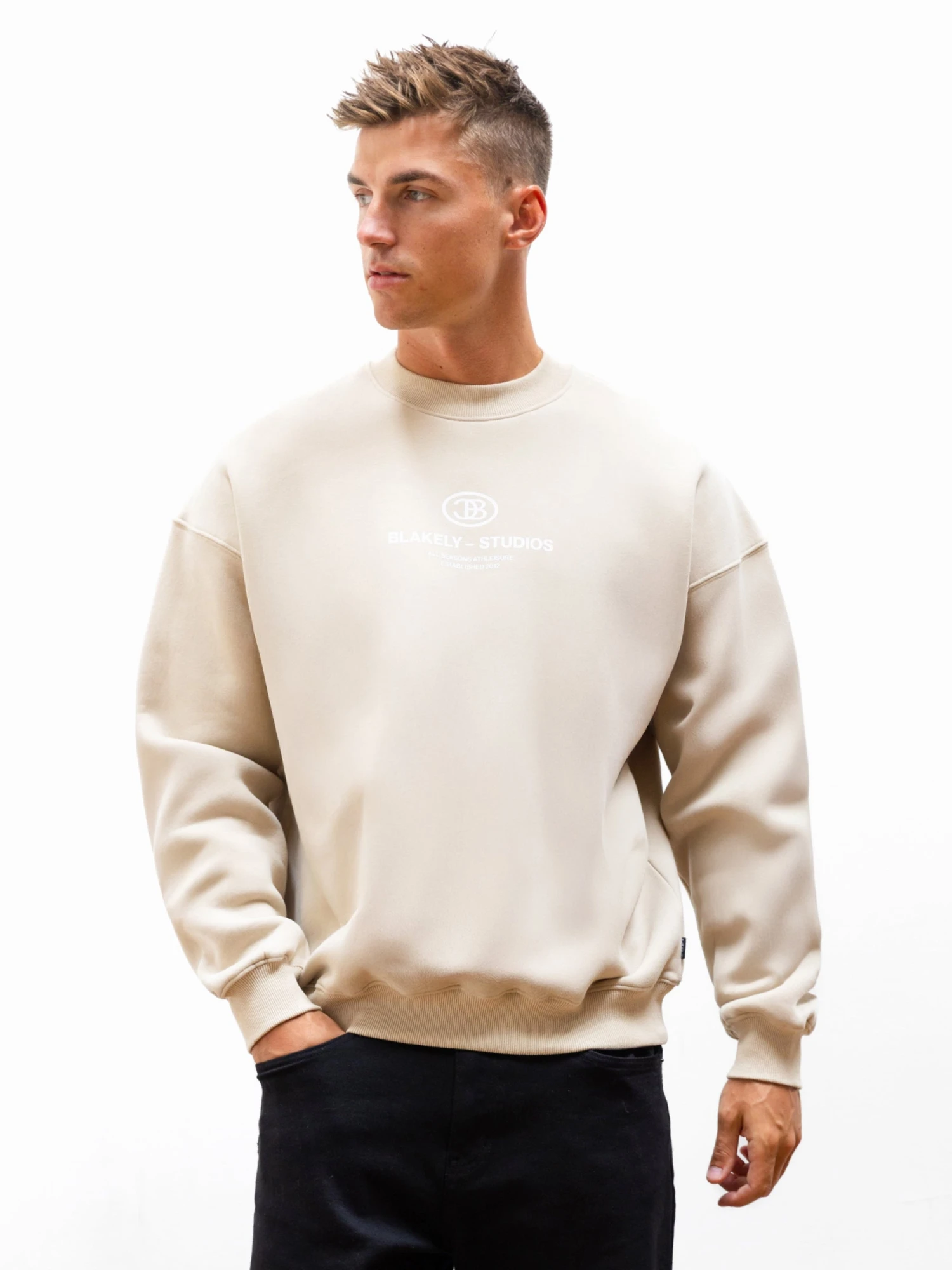 Mercer Relaxed Jumper - Dune 1 Mercer Relaxed Jumper - Dune