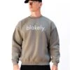 Logo Relaxed Jumper - Washed Khaki 9 Logo Relaxed Jumper - Washed Khaki -Blakely Clothing Store 216IMWASHEDKHAKILEADD